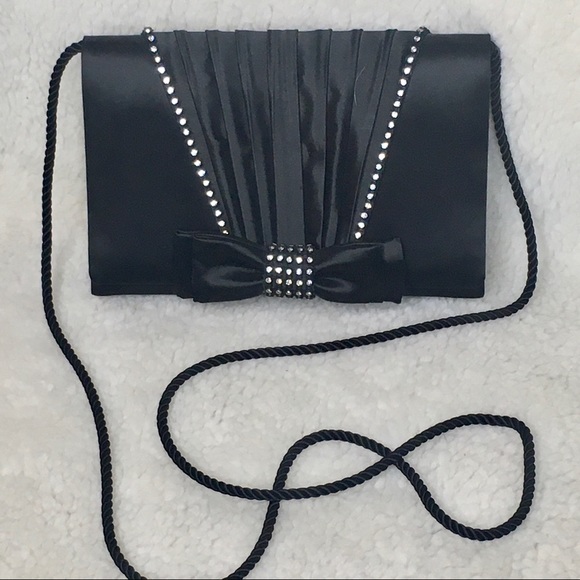 🆕 Satin & Rhinestone Evening Bag - Picture 2 of 9